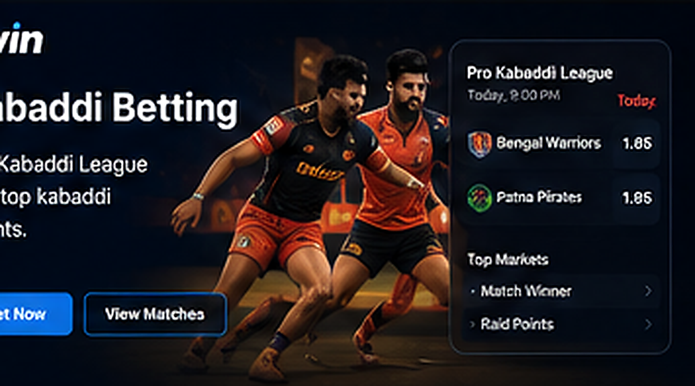 1win Kabaddi Betting India interface hero